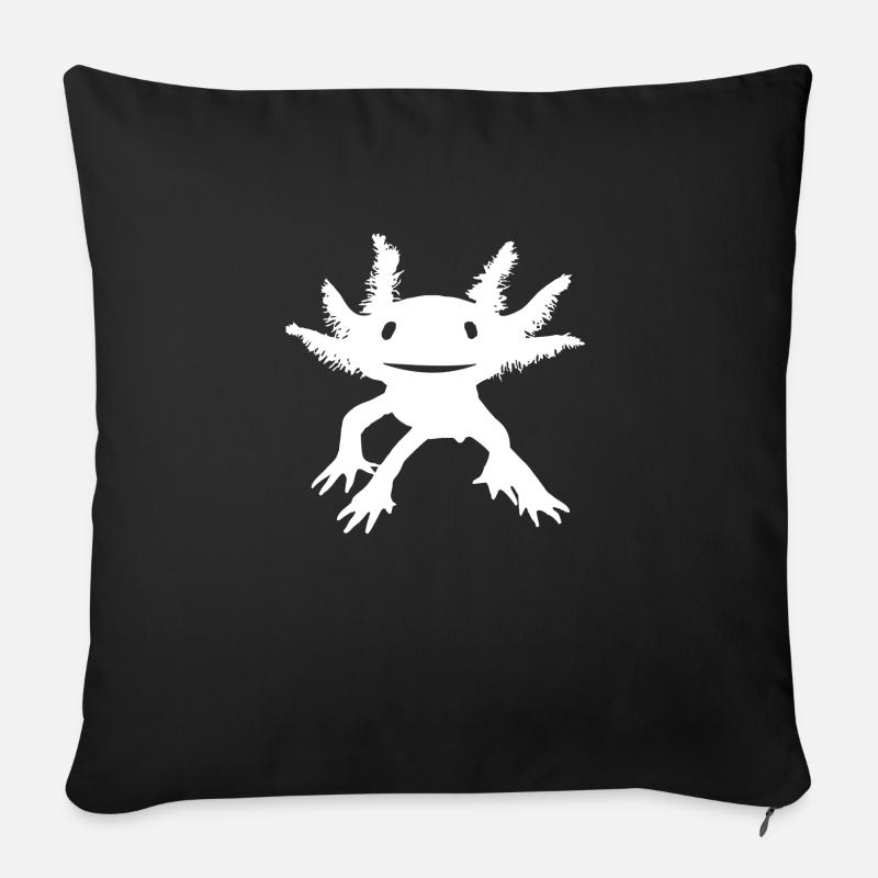 AXOLOTL - Sofakissenbezug 45 x 45 cm - Schwarz