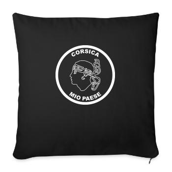 Corsica mio paese bl - Housse de coussin décorative 45 x 45 cm - noir - Devant