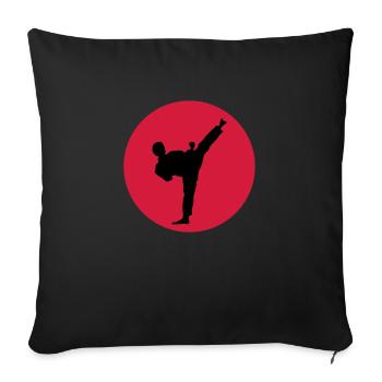 Kampfsport, Kick - Sofakissenbezug 45 x 45 cm - Schwarz - Vorne