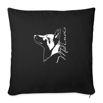 MalinoisPortrait - Sofakissenbezug 45 x 45 cm - Schwarz - Vorne