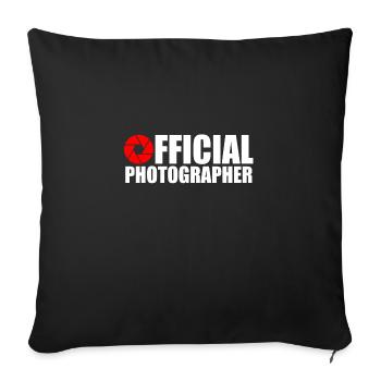 Official photographer - Sofa pillowcase 17,3'' x 17,3'' (45 x 45 cm) - black - Front
