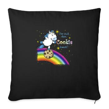 Einhorst Cookie - Sofakissenbezug 45 x 45 cm - Schwarz - Vorne