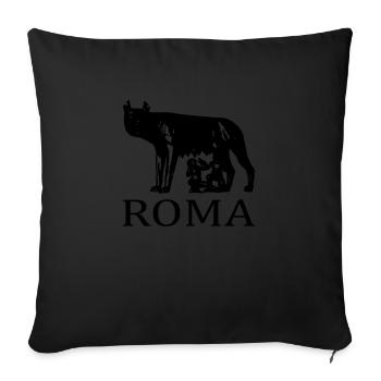 Roma - Sofakissenbezug 45 x 45 cm - Schwarz - Vorne