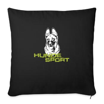 Hundesport - Sofakissenbezug 45 x 45 cm - Schwarz - Vorne