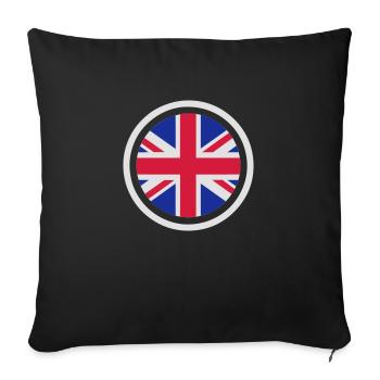 Great Britain (Union Jack) Emblem - Sofakissenbezug 45 x 45 cm - Schwarz - Vorne