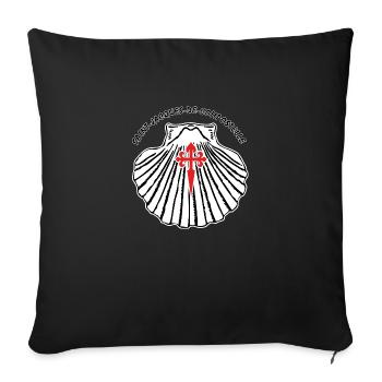 Croix St Jacques 9 - Housse de coussin décorative 45 x 45 cm - noir - Devant