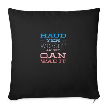 Haud Yer Weesht In red & Blue - Sofa pillowcase 17,3'' x 17,3'' (45 x 45 cm) - black - Front