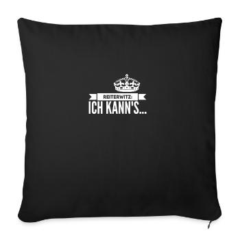 Pferdeliebe - Sofakissenbezug 45 x 45 cm - Schwarz - Vorne