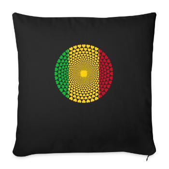 AMOUR COEUR MANDALA MALI - Housse de coussin décorative 45 x 45 cm - noir - Devant