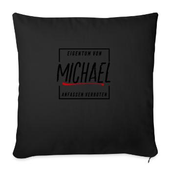Michael - Sofakissenbezug 45 x 45 cm - Schwarz - Vorne
