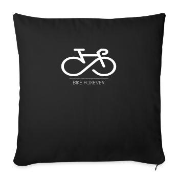 BIKE FOREVER - Sofa pillowcase 17,3'' x 17,3'' (45 x 45 cm) - black - Front