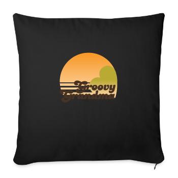 GROOVY GRANDMA - Sofakissenbezug 45 x 45 cm - Schwarz - Vorne