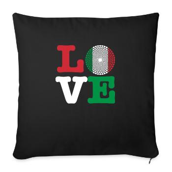 ITALIE COEUR - Housse de coussin décorative 45 x 45 cm - noir - Devant