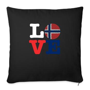 COEUR NORVÈGE - Housse de coussin décorative 45 x 45 cm - noir - Devant