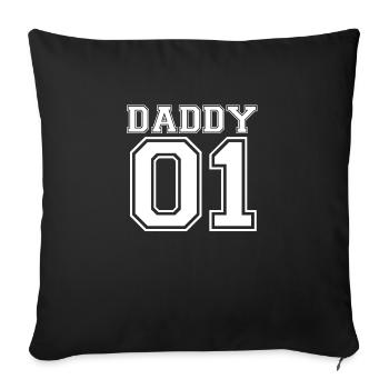 Daddy 01 - Bester Papa Vater Vatertag Familie - Sofa pillowcase 17,3'' x 17,3'' (45 x 45 cm) - black - Front