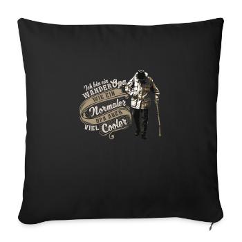 WANDER OPA - Sofakissenbezug 45 x 45 cm - Schwarz - Vorne