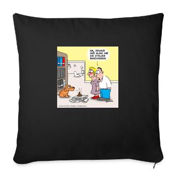 Steuererklärung - Sofakissenbezug 45 x 45 cm - Schwarz - Vorne