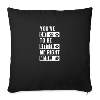 Cat! Cat! Nerd! Cat lovers! funny! funny! - Sofa pillowcase 17,3'' x 17,3'' (45 x 45 cm) - black - Front