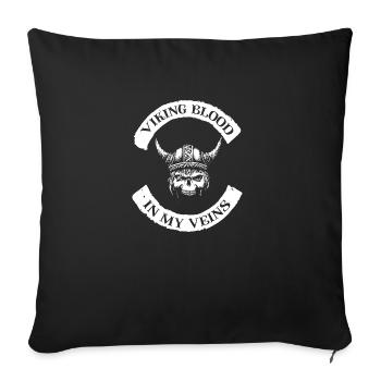 Viking Blood / Wikinger Blut - Sofakissenbezug 45 x 45 cm - Schwarz - Vorne