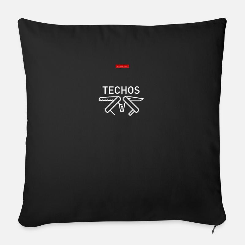 Techos - Housse de coussin décorative 45 x 45 cm - noir