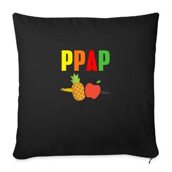 stylo pomme ananas stylo stylo pomme PinePineapple - Housse de coussin décorative 45 x 45 cm - noir - Devant