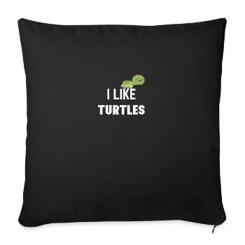 Turtles - Sofakissenbezug 45 x 45 cm - Schwarz - Vorne