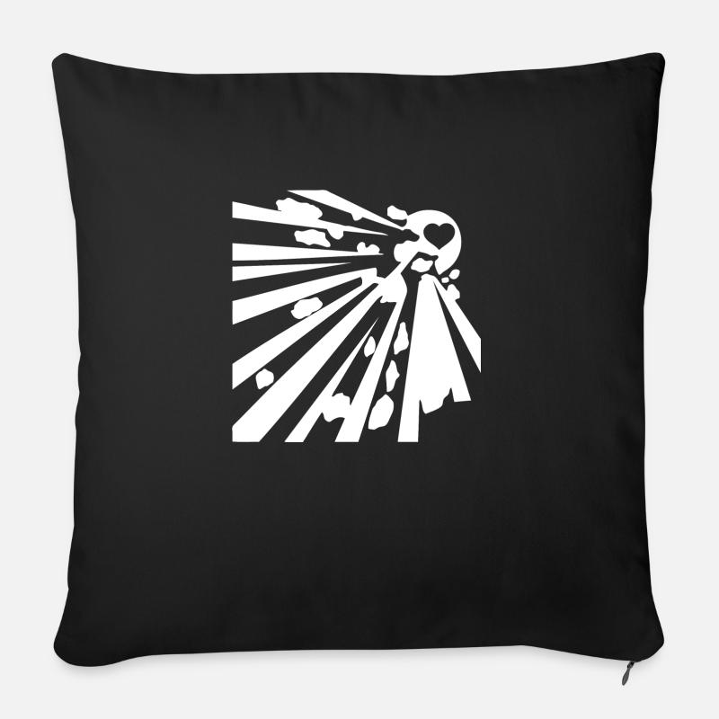 explosive wite - Sofakissenbezug 45 x 45 cm - Schwarz