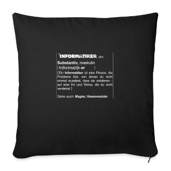 Informatiker - Sofakissenbezug 45 x 45 cm - Schwarz - Vorne