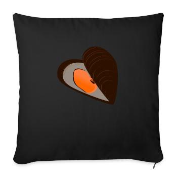 mussel56 - Sofa pillowcase 17,3'' x 17,3'' (45 x 45 cm) - black - Front