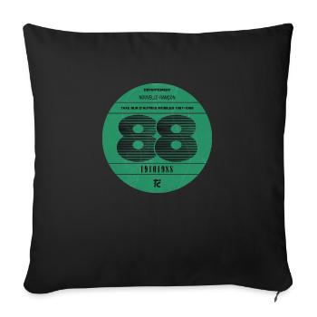 Vignette automobile 1988 - Housse de coussin décorative 45 x 45 cm - noir - Devant
