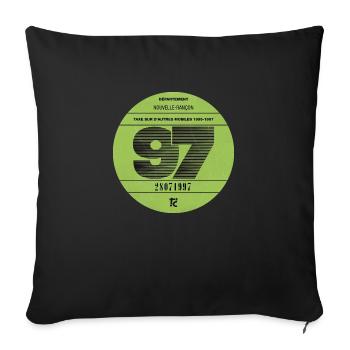 Vignette automobile 1997 - Housse de coussin décorative 45 x 45 cm - noir - Devant