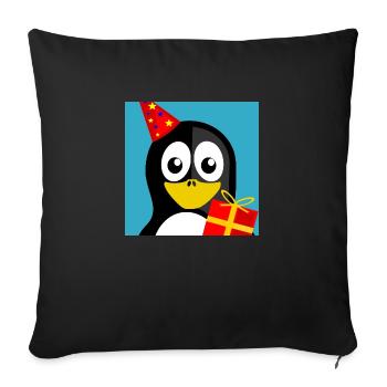 penguin101 - Sofa pillowcase 17,3'' x 17,3'' (45 x 45 cm) - black - Front