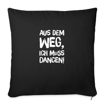 DANCEN - Sofakissenbezug 45 x 45 cm - Schwarz - Vorne
