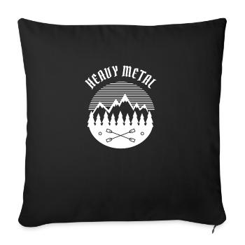 Canoe kayaking tour - Sofa pillowcase 17,3'' x 17,3'' (45 x 45 cm) - black - Front