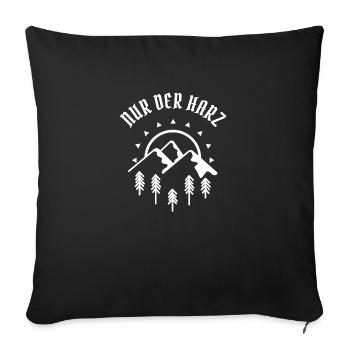 Nur der Harz! Brocken Motiv - Sofakissenbezug 45 x 45 cm - Schwarz - Vorne