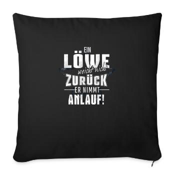 Löwe Sternzeichen - Sofakissenbezug 45 x 45 cm - Schwarz - Vorne