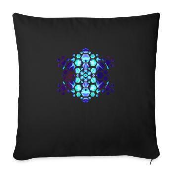 Trance Hexagon II - Sofakissenbezug 45 x 45 cm - Schwarz - Vorne