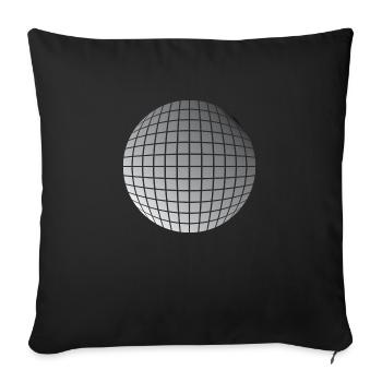 Boule disco - Housse de coussin décorative 45 x 45 cm - noir - Devant