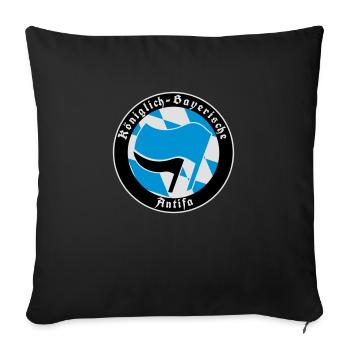 Königlich Bayerische Antifa - Sofakissenbezug 45 x 45 cm - Schwarz - Vorne