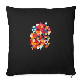 Hipster Triangles Geometric, Dreiecke Geometrie - Sofakissenbezug 45 x 45 cm - Schwarz - Vorne