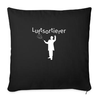 Luftsortierer - Sofakissenbezug 45 x 45 cm - Schwarz - Vorne