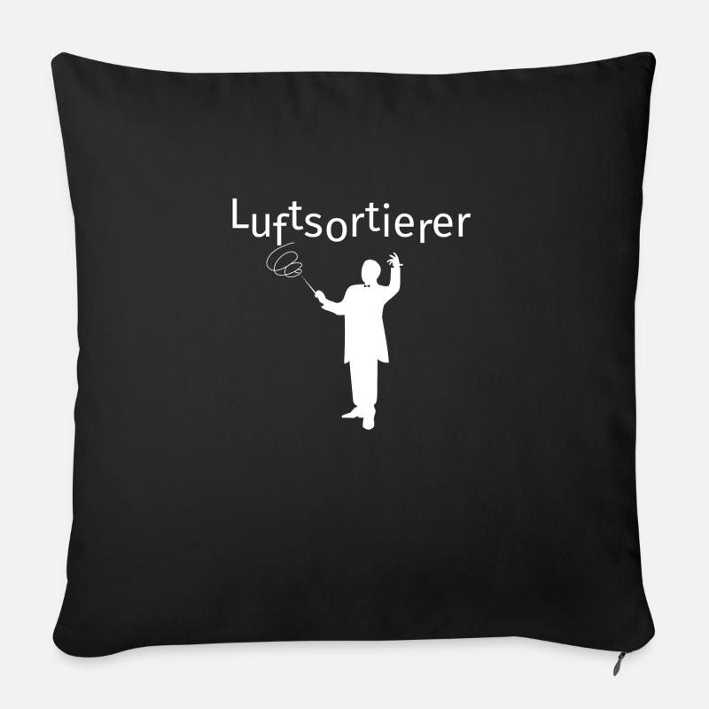 Luftsortierer - Sofakissenbezug 45 x 45 cm - Schwarz