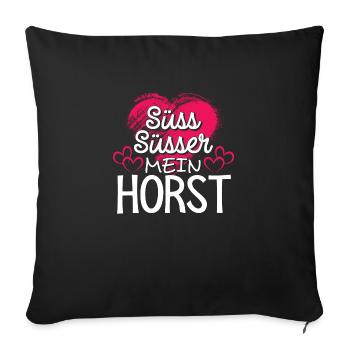 HORST - süss - Sofakissenbezug 45 x 45 cm - Schwarz - Vorne
