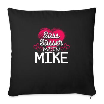 MIKE - süss - Sofakissenbezug 45 x 45 cm - Schwarz - Vorne