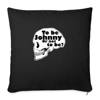 be johnny or not to be - Housse de coussin décorative 45 x 45 cm - noir - Devant