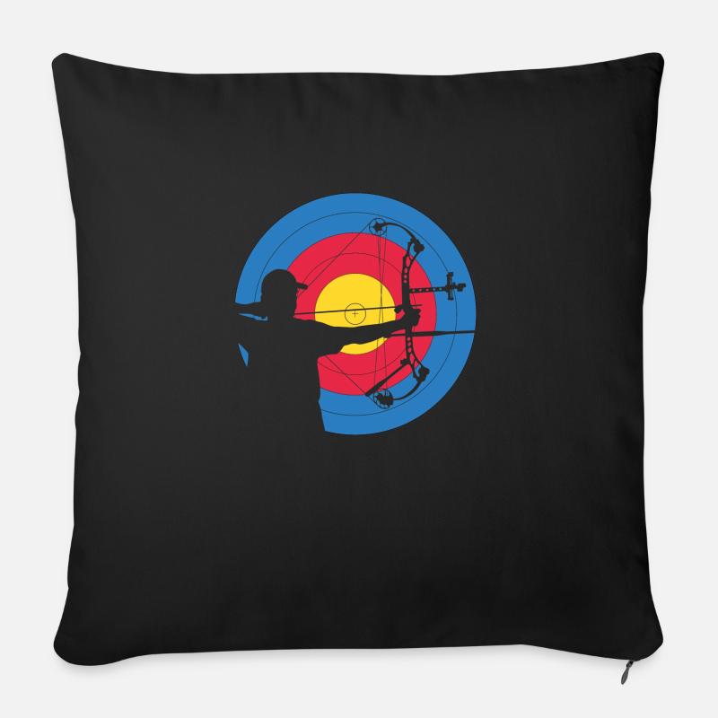 CompoundTargetArcherW-02 - Housse de coussin décorative 45 x 45 cm - noir