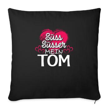 TOM - süss - Sofakissenbezug 45 x 45 cm - Schwarz - Vorne