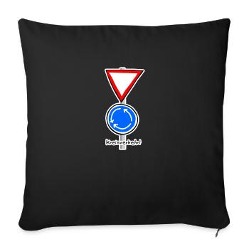 Kreisverkehrt - Sofakissenbezug 45 x 45 cm - Schwarz - Vorne