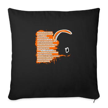 Gleitschirm FAQ - Sofakissenbezug 45 x 45 cm - Schwarz - Vorne