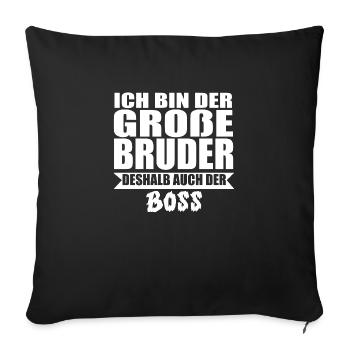Großer Bruder - Sofakissenbezug 45 x 45 cm - Schwarz - Vorne